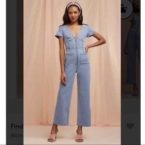 Finders keepers claudia denim jumpsuit